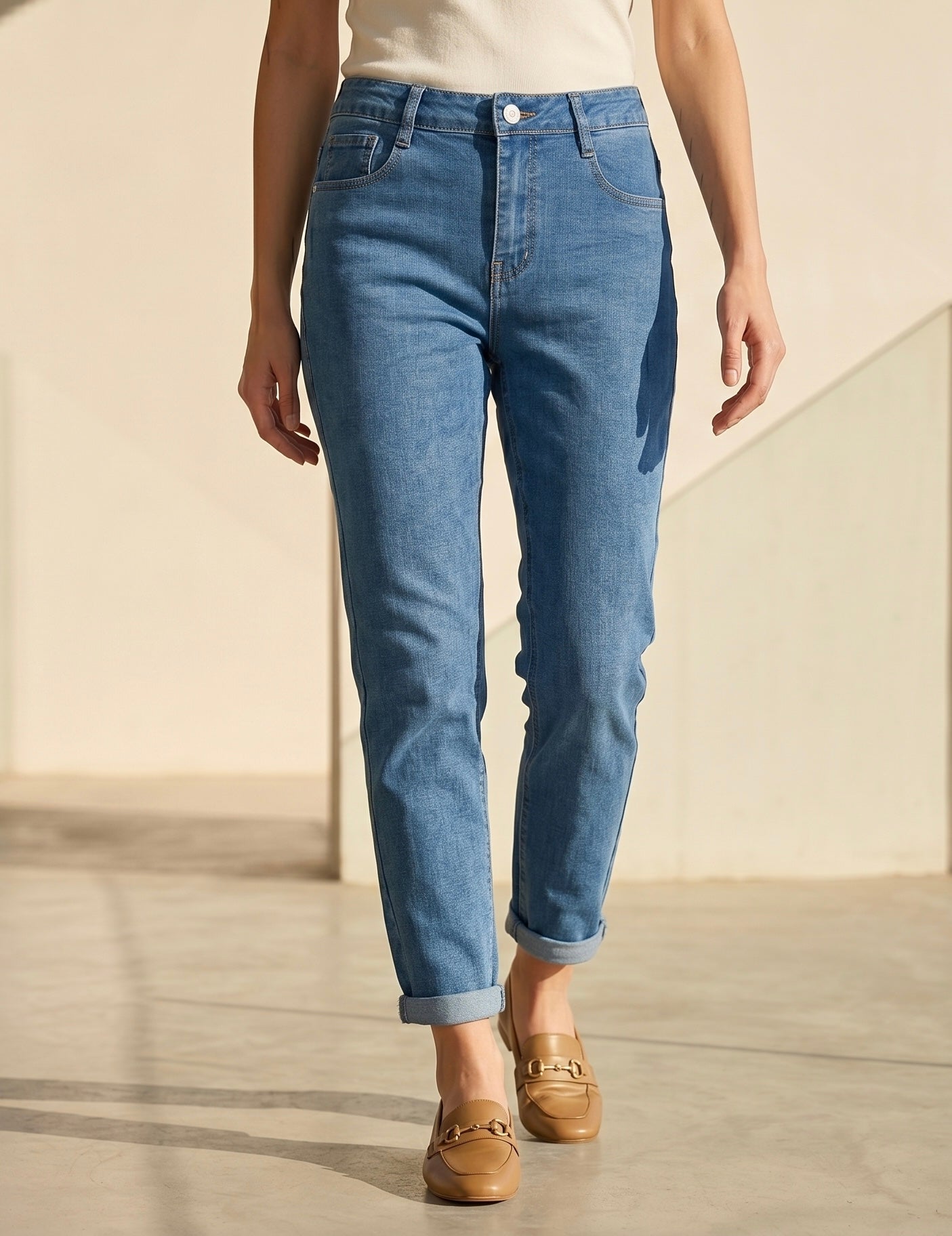 Jean 7/8ème Coupe Slim – Effet Push-Up