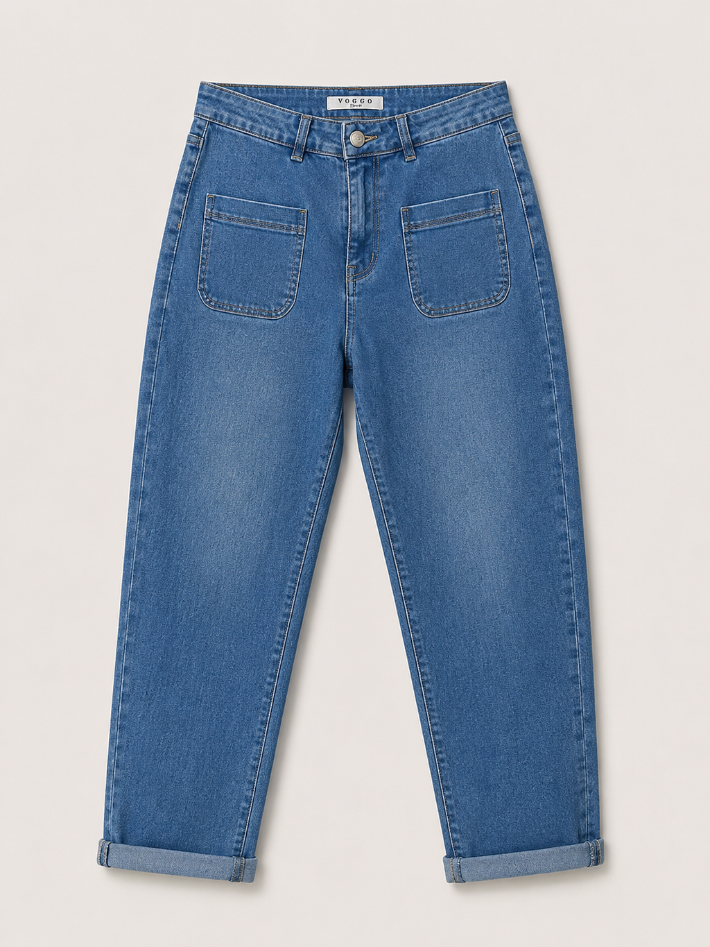 Jean Mom Fit – Poches Plaquées
