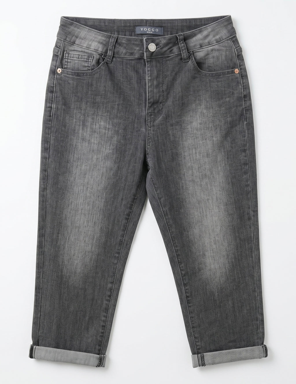 Pantacourt en Jean – Gris Classique