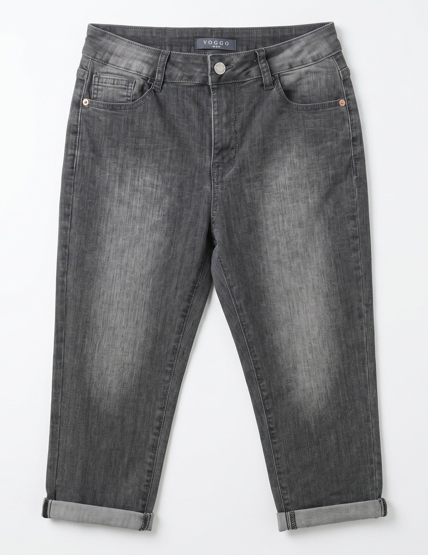 Pantacourt en Jean – Gris Classique