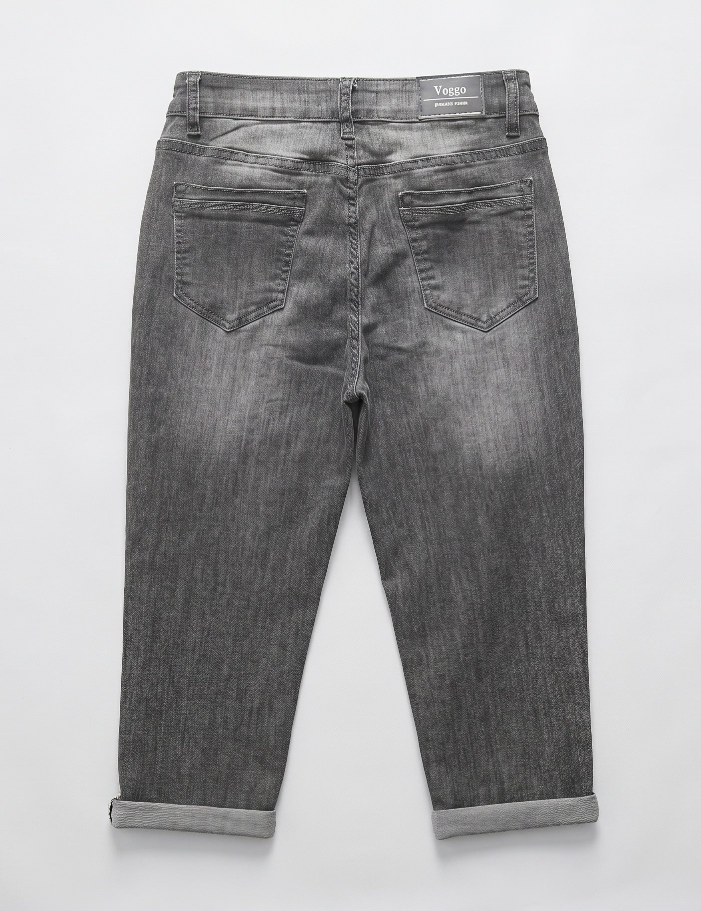 Pantacourt en Jean – Gris Classique