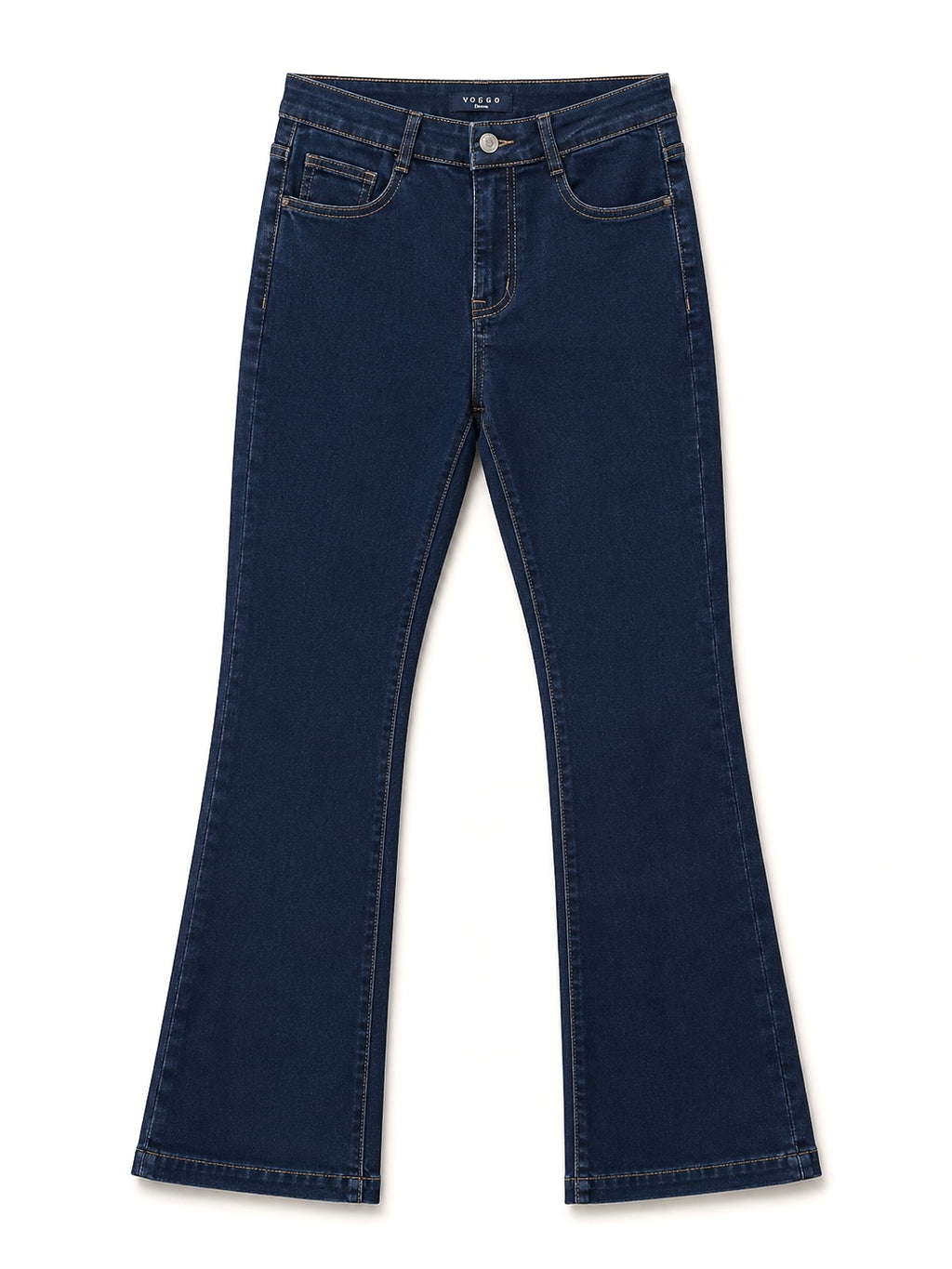 Jean Bootcut – Surpiqûres Grises – Bleu Brut