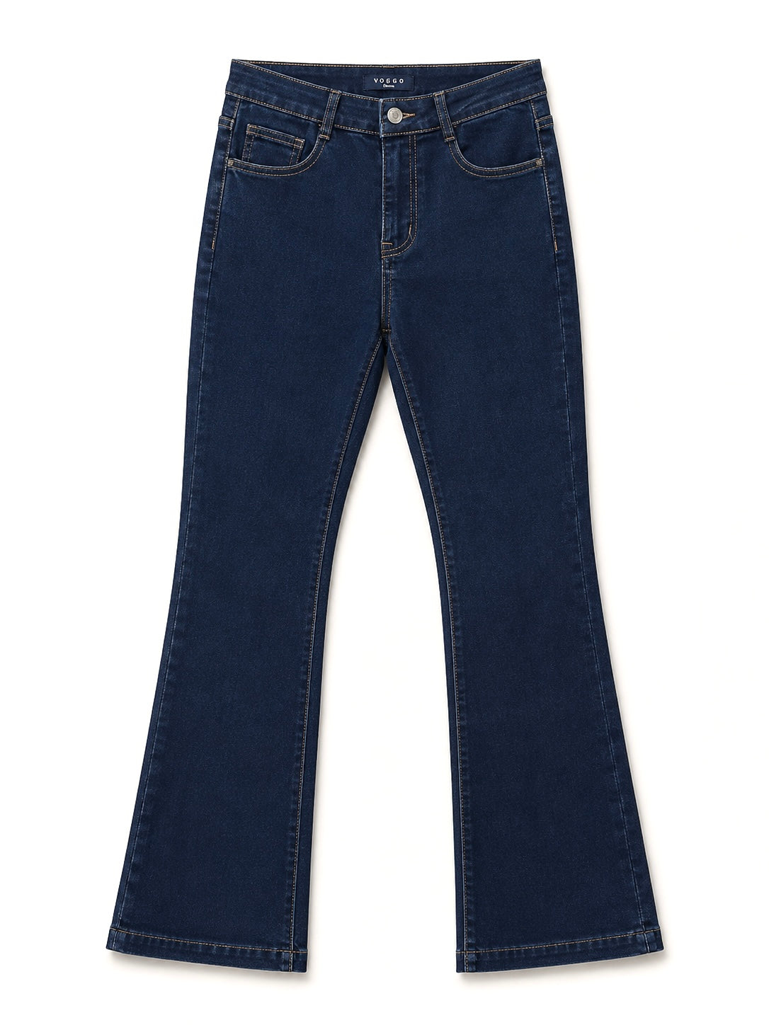 Jean Bootcut – Surpiqûres Grises – Bleu Brut
