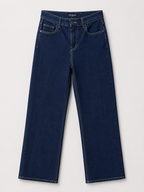 Jean Wide Leg bleu brut classique seul sur fond neutre, vue de face - Voggo