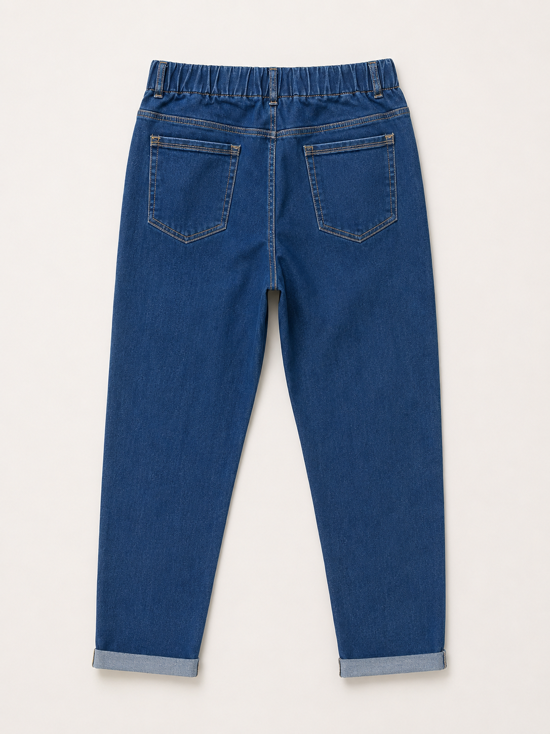 Jean Mom Fit – Grande Taille – Ceinture Élastiquée