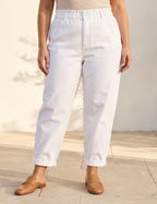 Pantalon Mom Fit – Grande Taille – Ceinture Élastiquée