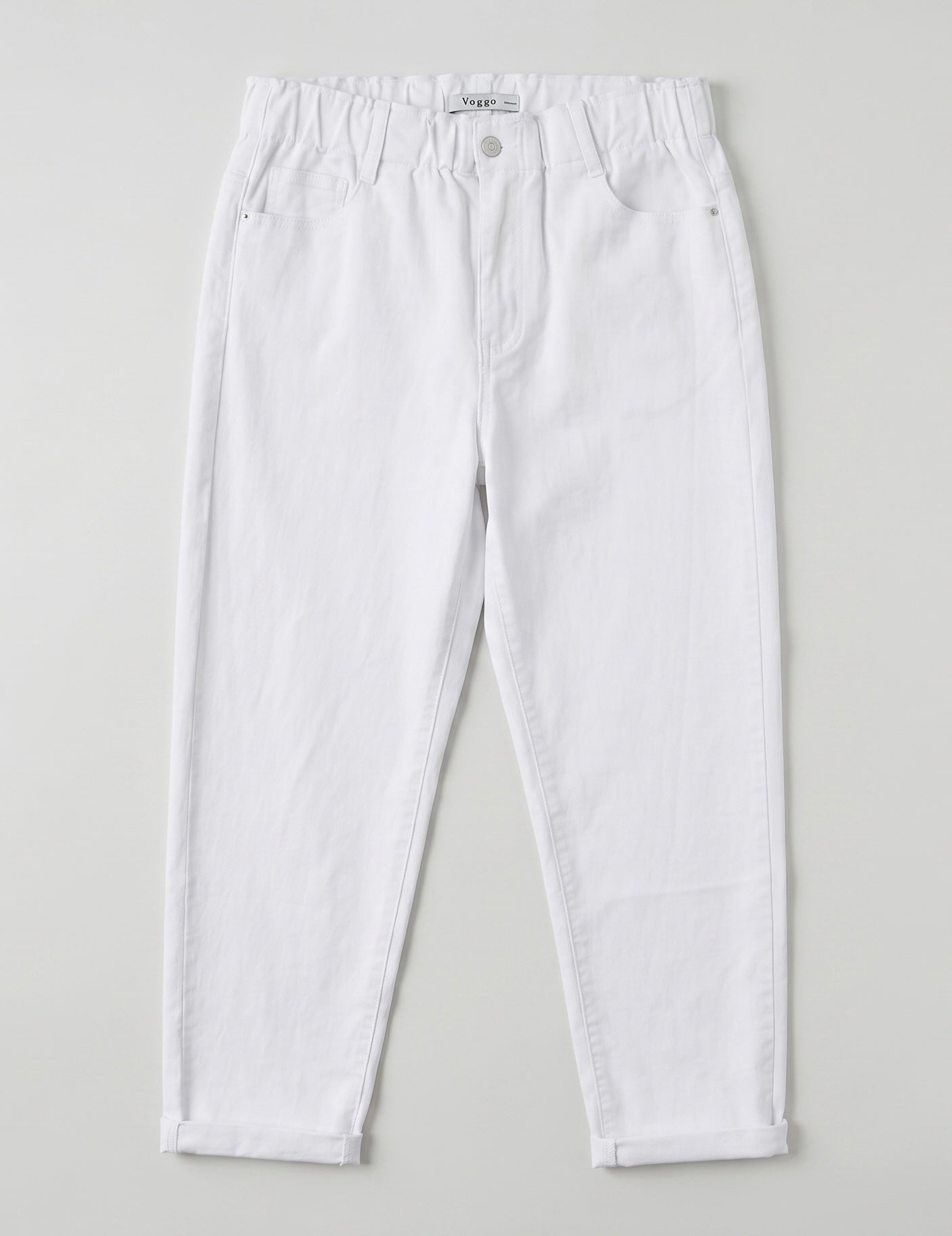 Pantalon Mom Fit – Grande Taille – Ceinture Élastiquée