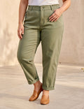 Pantalon Mom Fit – Grande Taille – Ceinture Élastiquée