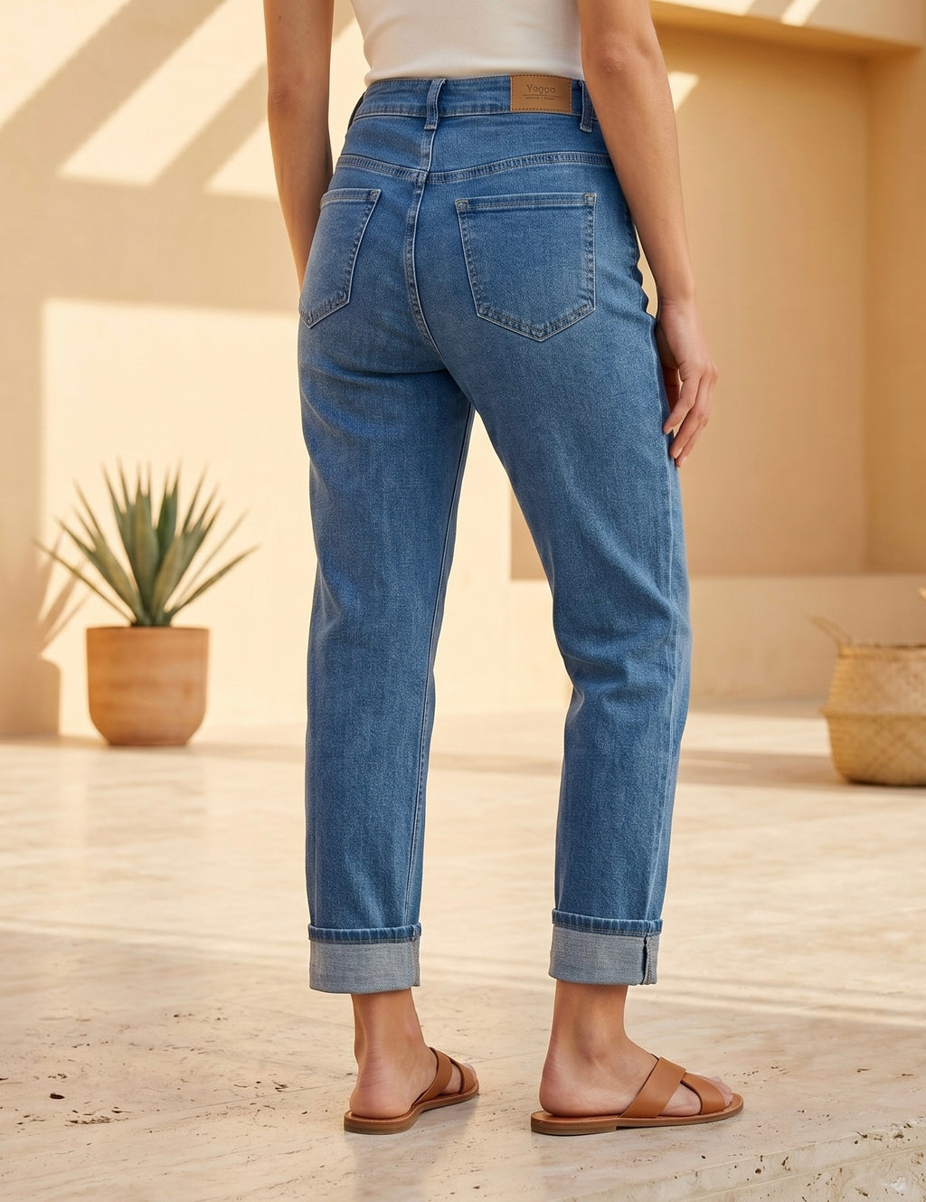 Jean 7/8ème Coupe Droite – Grand Revers