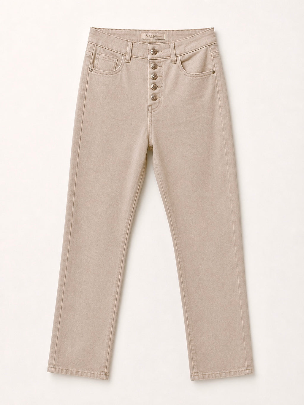 Jean Coupe Droite – 5 Boutons Élégants