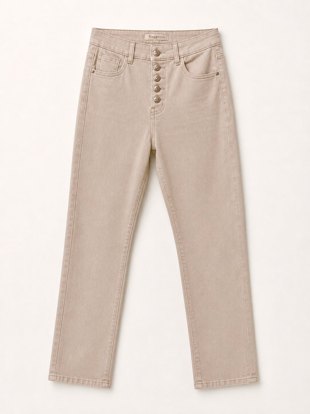 Jean Coupe Droite – 5 Boutons Élégants