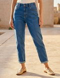 Jean Mom Fit – Ceinture Élastiquée