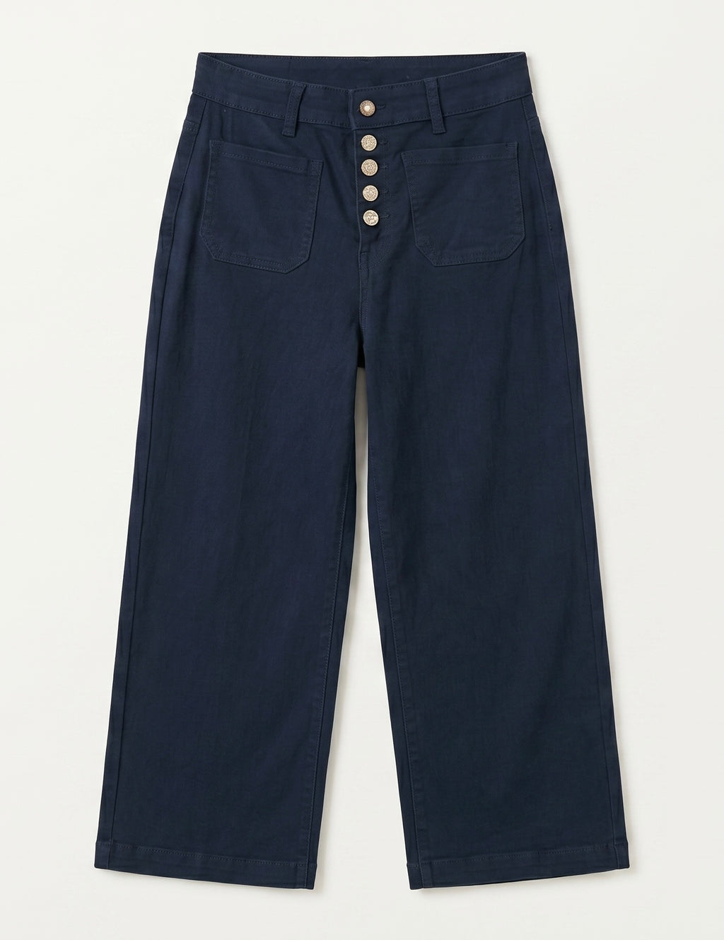 Jean Wide Leg – 5 Boutons & Poches Plaquées