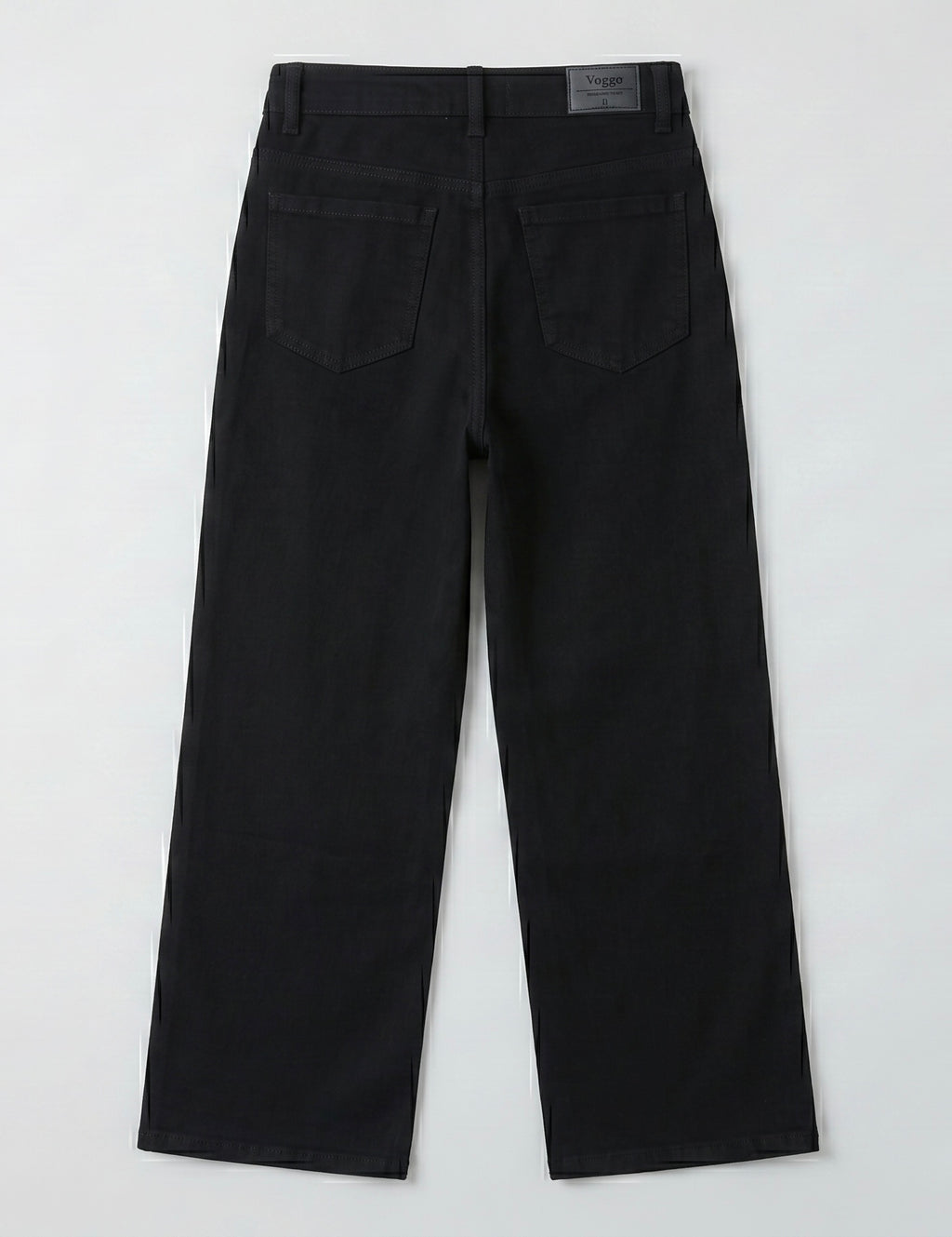 Jean Wide Leg – 5 Boutons & Poches Plaquées
