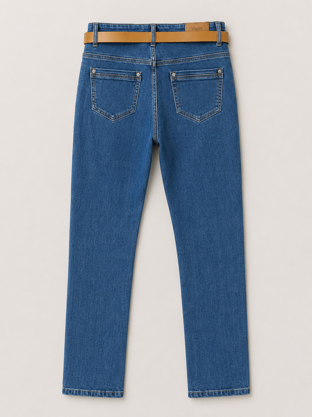 Jean Coupe Droite – Ceinture Assortie