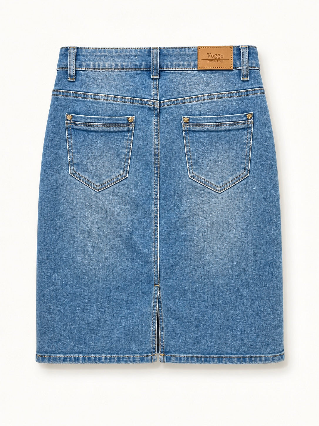 Jupe Courte en Jean – Fente Arrière