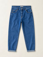 Jean Mom Fit – Grande Taille – Bleu Denim Classique
