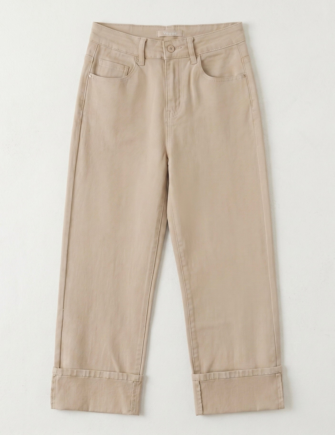 Jean Wide Leg 7/8ème – Grand Revers – Style Moderne