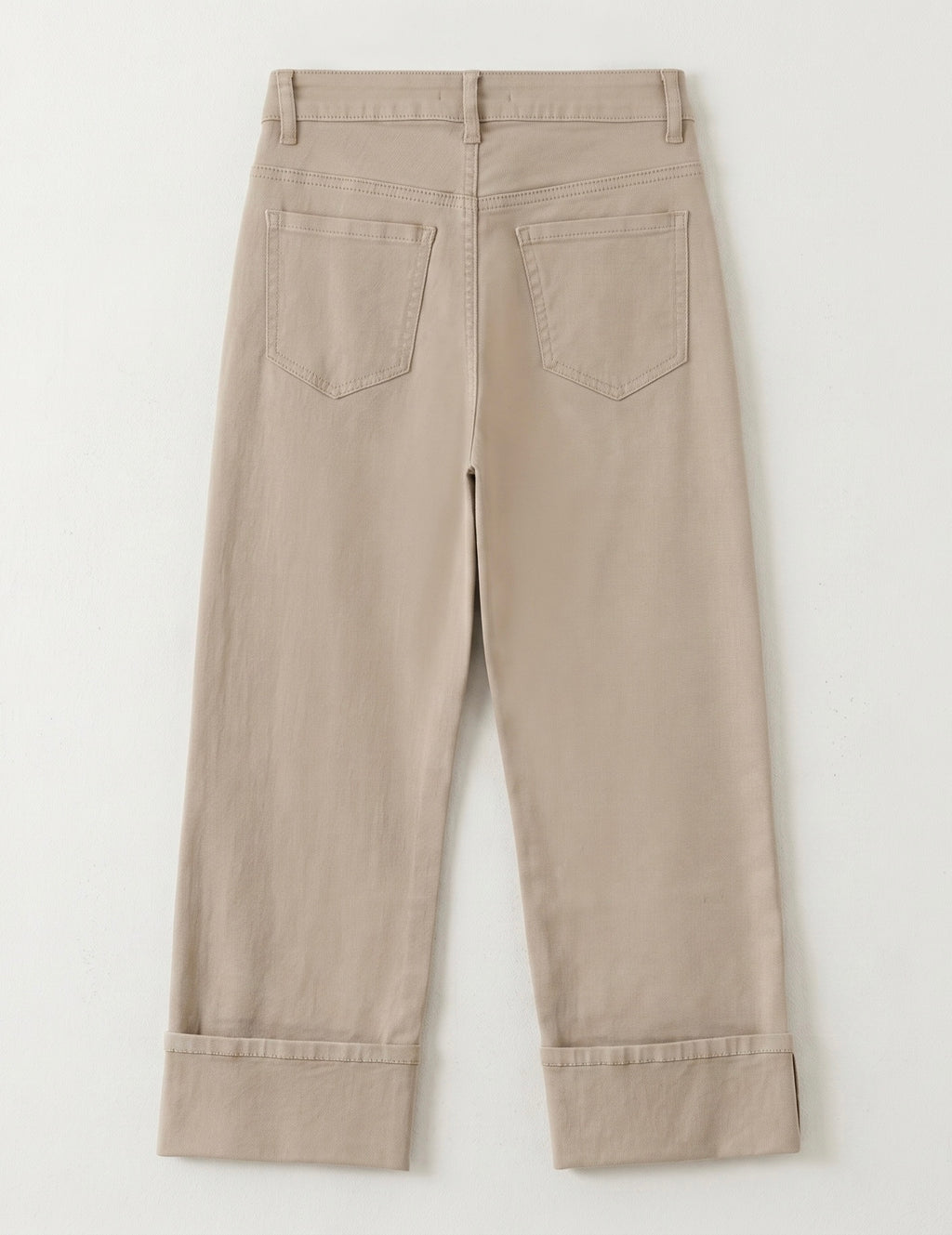 Jean Wide Leg 7/8ème – Grand Revers – Style Moderne