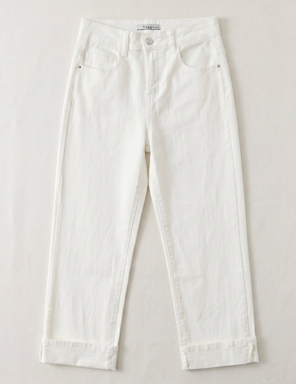 Jean Wide Leg 7/8ème – Grand Revers – Style Moderne