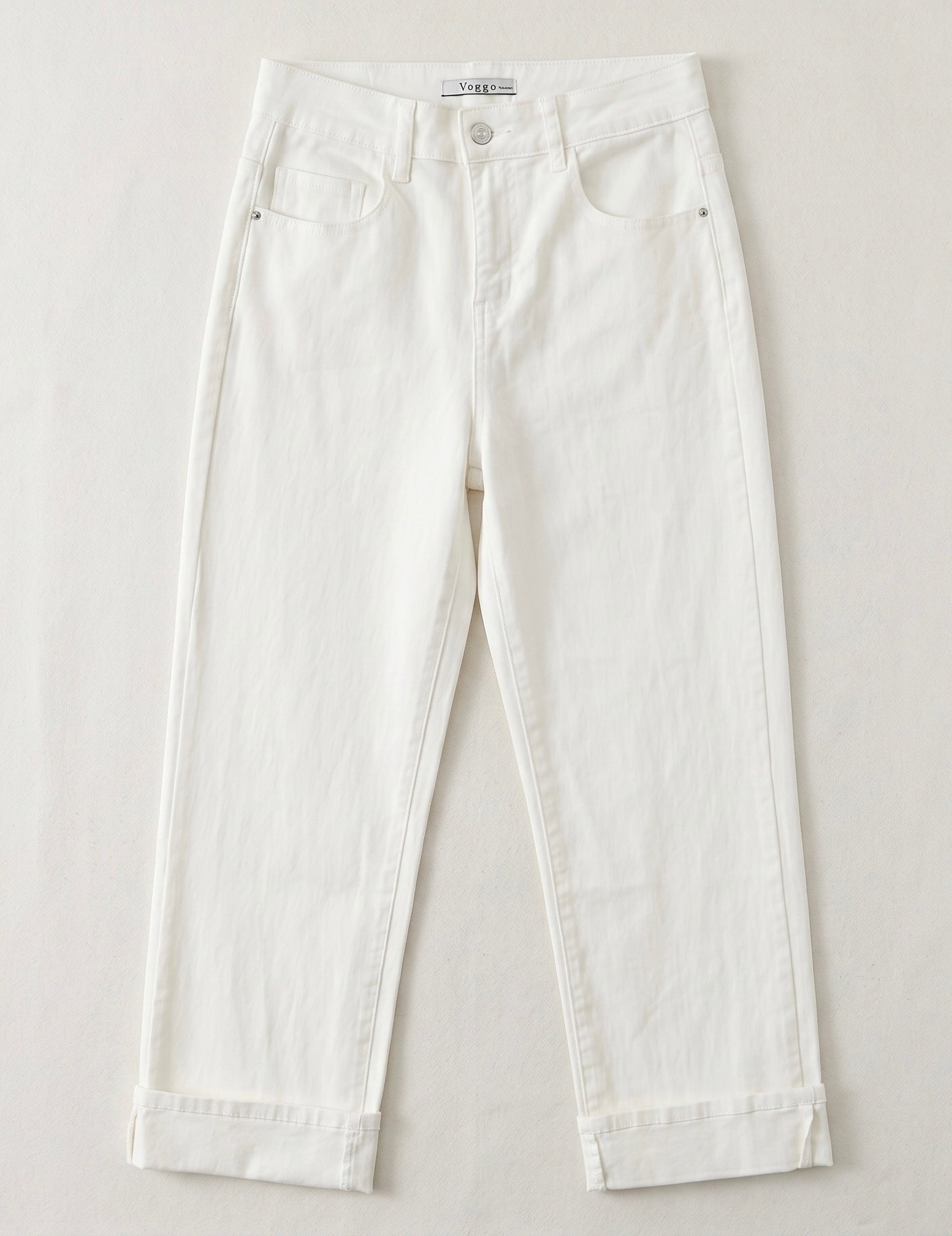 Jean Wide Leg 7/8ème – Grand Revers – Style Moderne