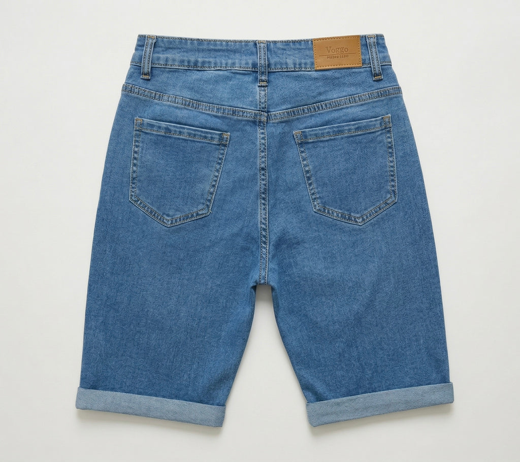 Bermuda en Jean – 5 Boutons Élégants