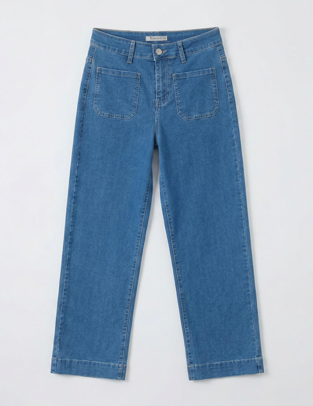 Jean Wide Leg – Poches Plaquées