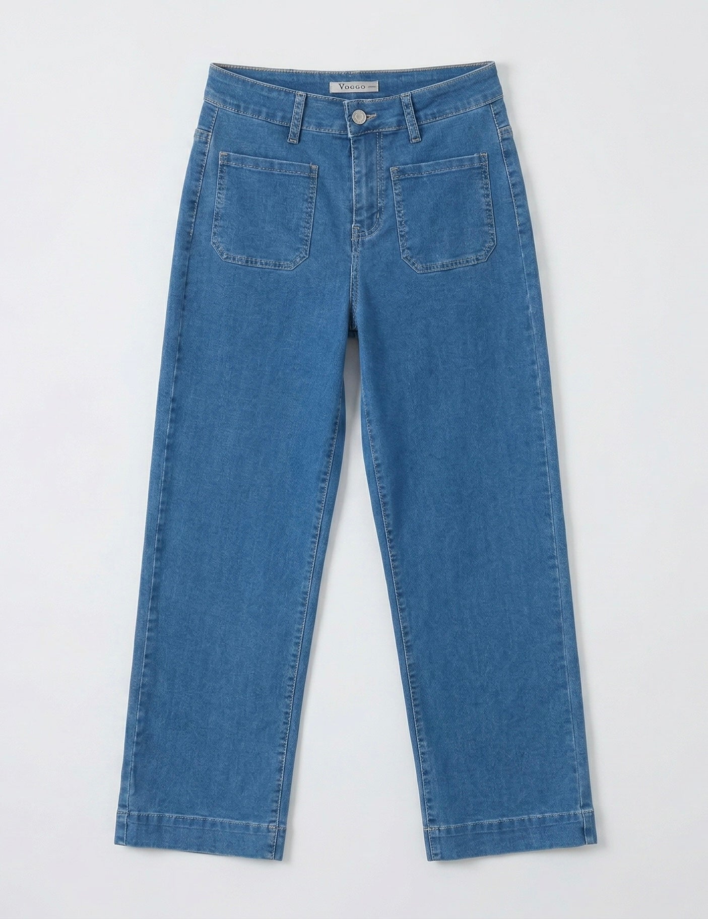 Jean Wide Leg – Poches Plaquées