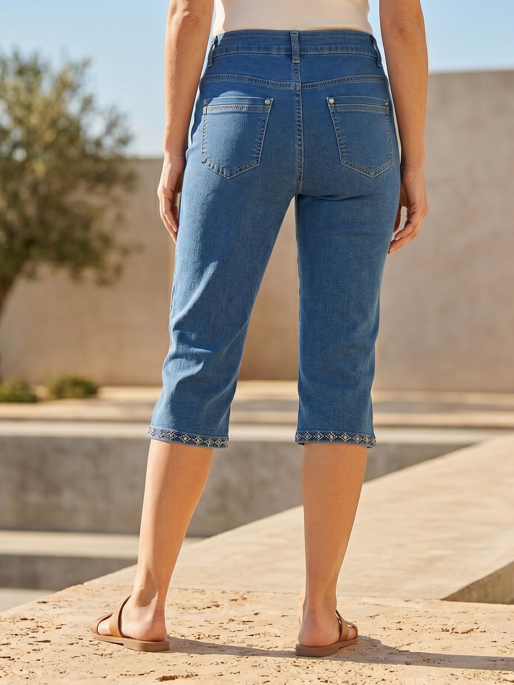 Pantacourt en Jean – Bas Strass