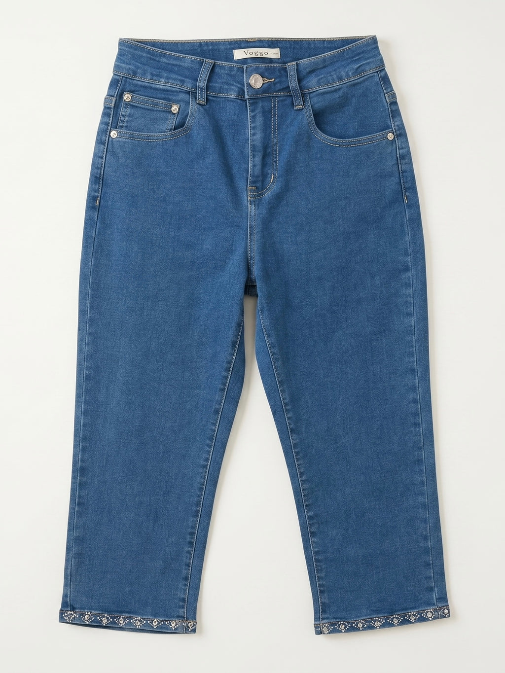 Pantacourt en Jean – Bas Strass