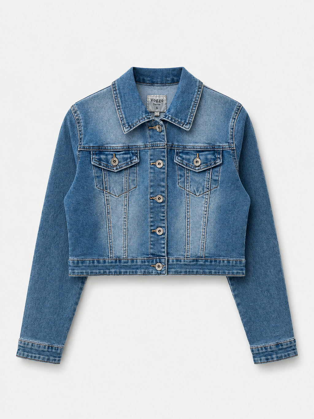Veste en Jean Courte – Coupe Moderne