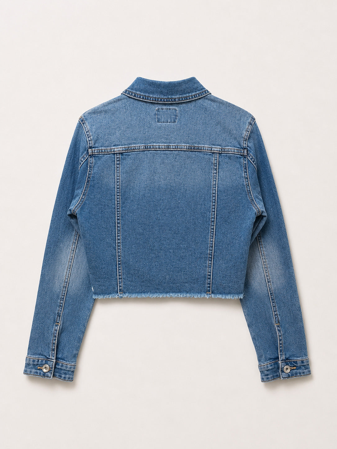 Veste en Jean Courte – Bas Effiloché