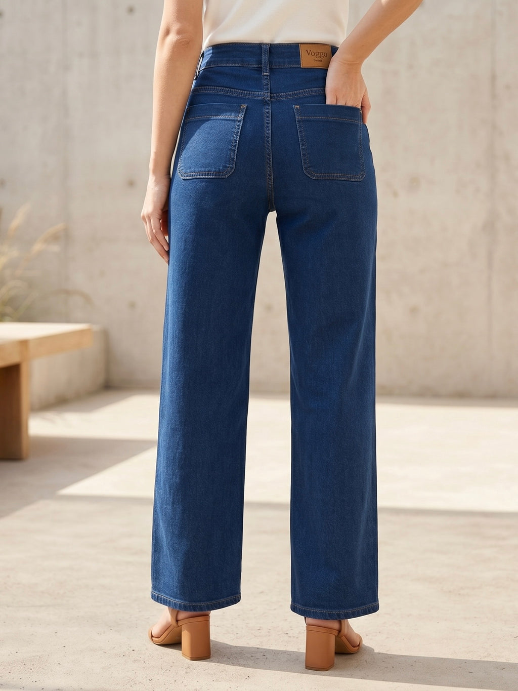 Jean Wide Leg – Poches Plaquées Élégantes