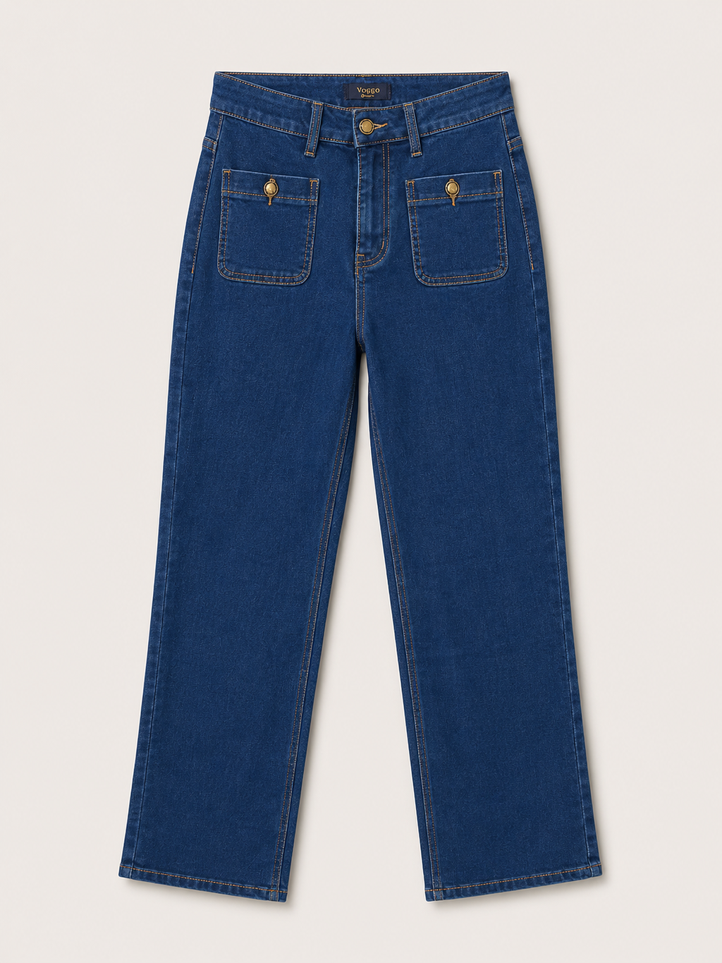 Jean Wide Leg – Poches Plaquées Élégantes
