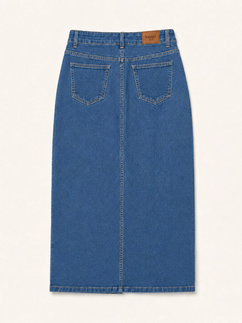 Jupe Longue – Fente Avant – Bleu Stone