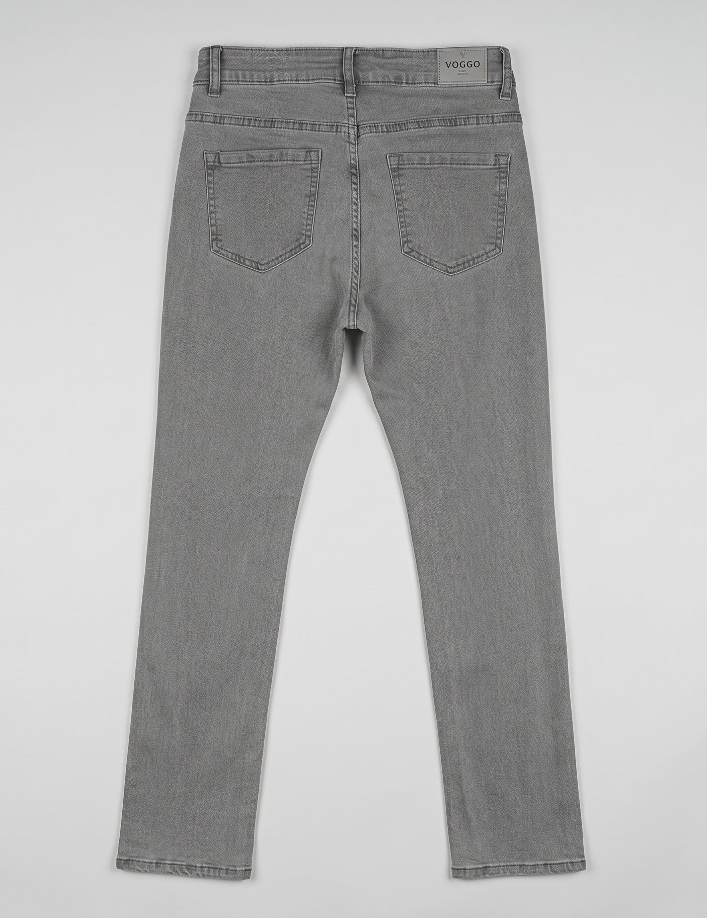 Jean Coupe Droite – 5 Boutons Élégants – Gris