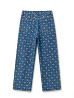 Jean Wide Leg – Motifs Jacquard Imprimés