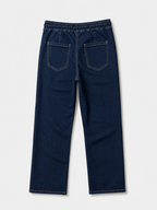 Jean Wide Leg – Taille Élastiquée avec Double Cordons
