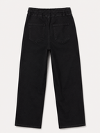 Jean Wide Leg – Taille Élastiquée avec Double Cordons