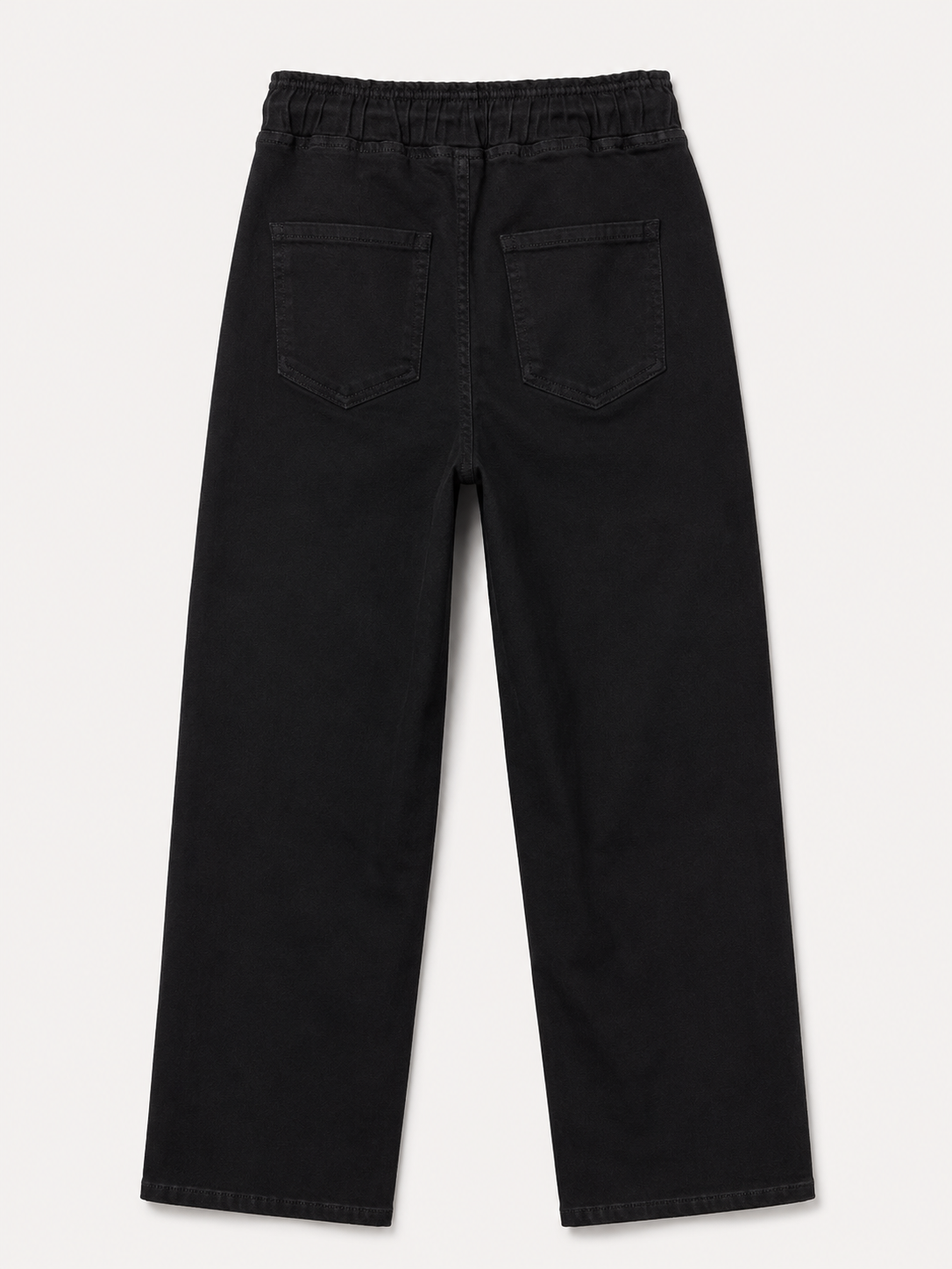 Jean Wide Leg – Taille Élastiquée avec Double Cordons