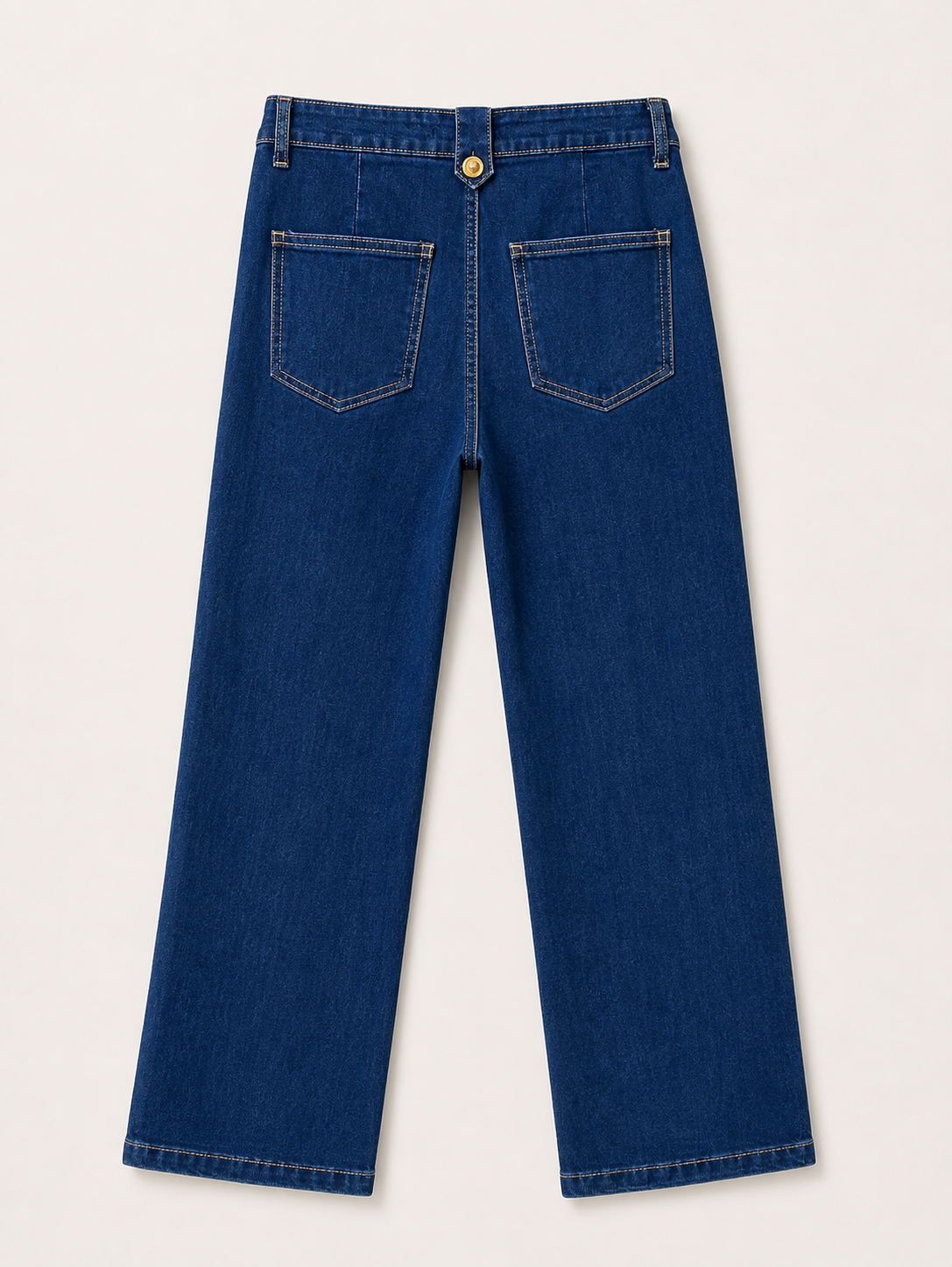 Jean Wide Leg – Boutons Dorés Frontaux