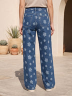 Jean Wide Leg – Motif Floral
