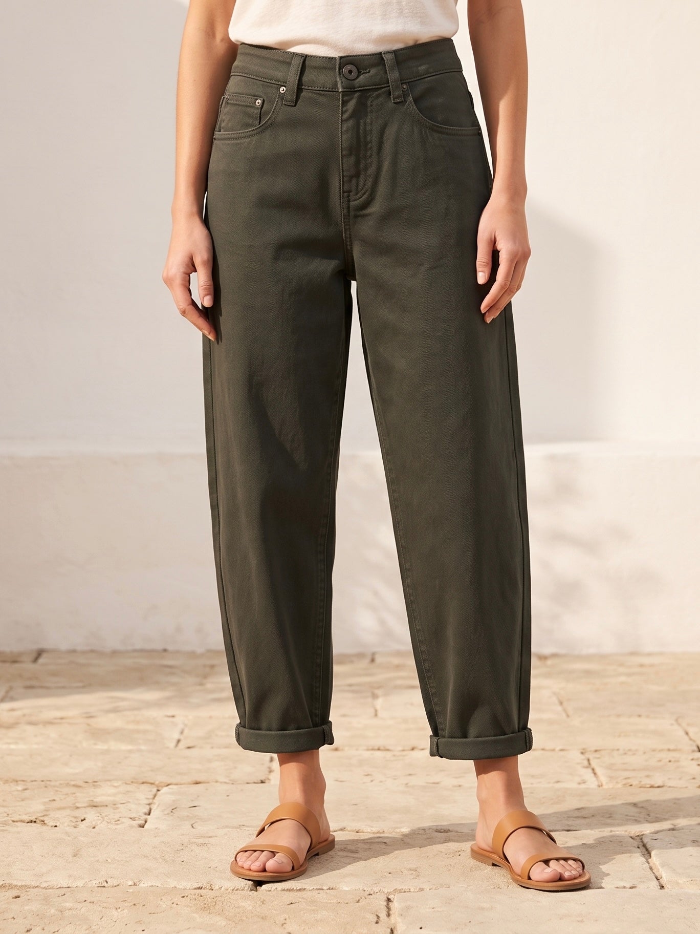 Jean Mom Fit – Kaki