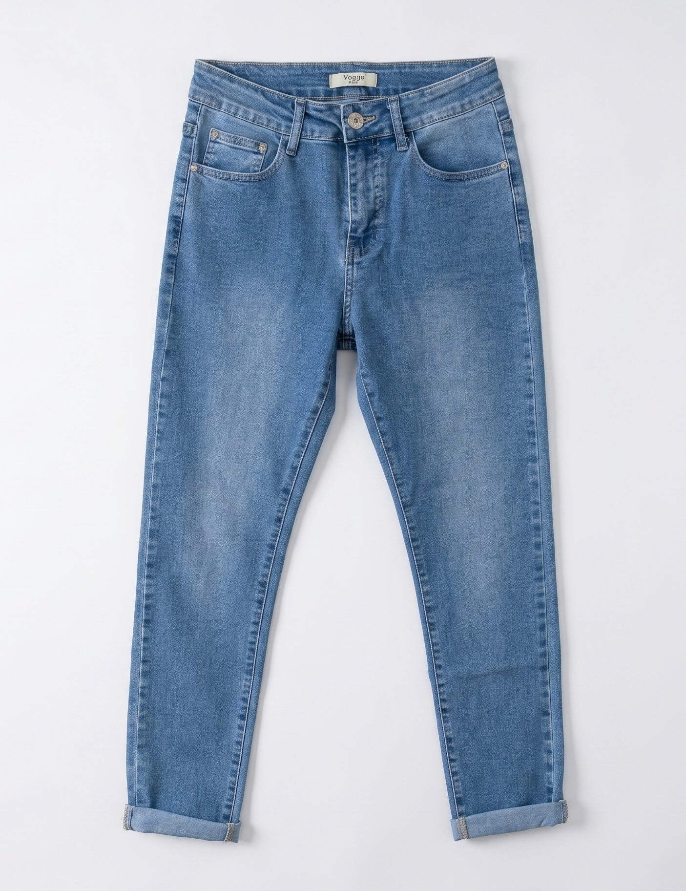 Jean 7/8ème Slim – Coupe Classique – Bleu Denim