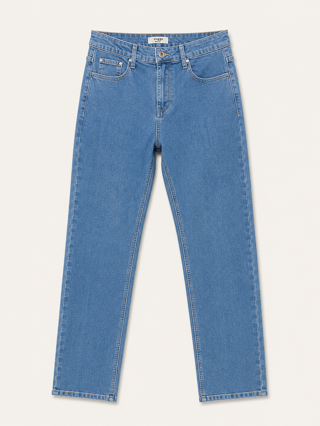 Jean Coupe Droite – Strass Poche Arrière
