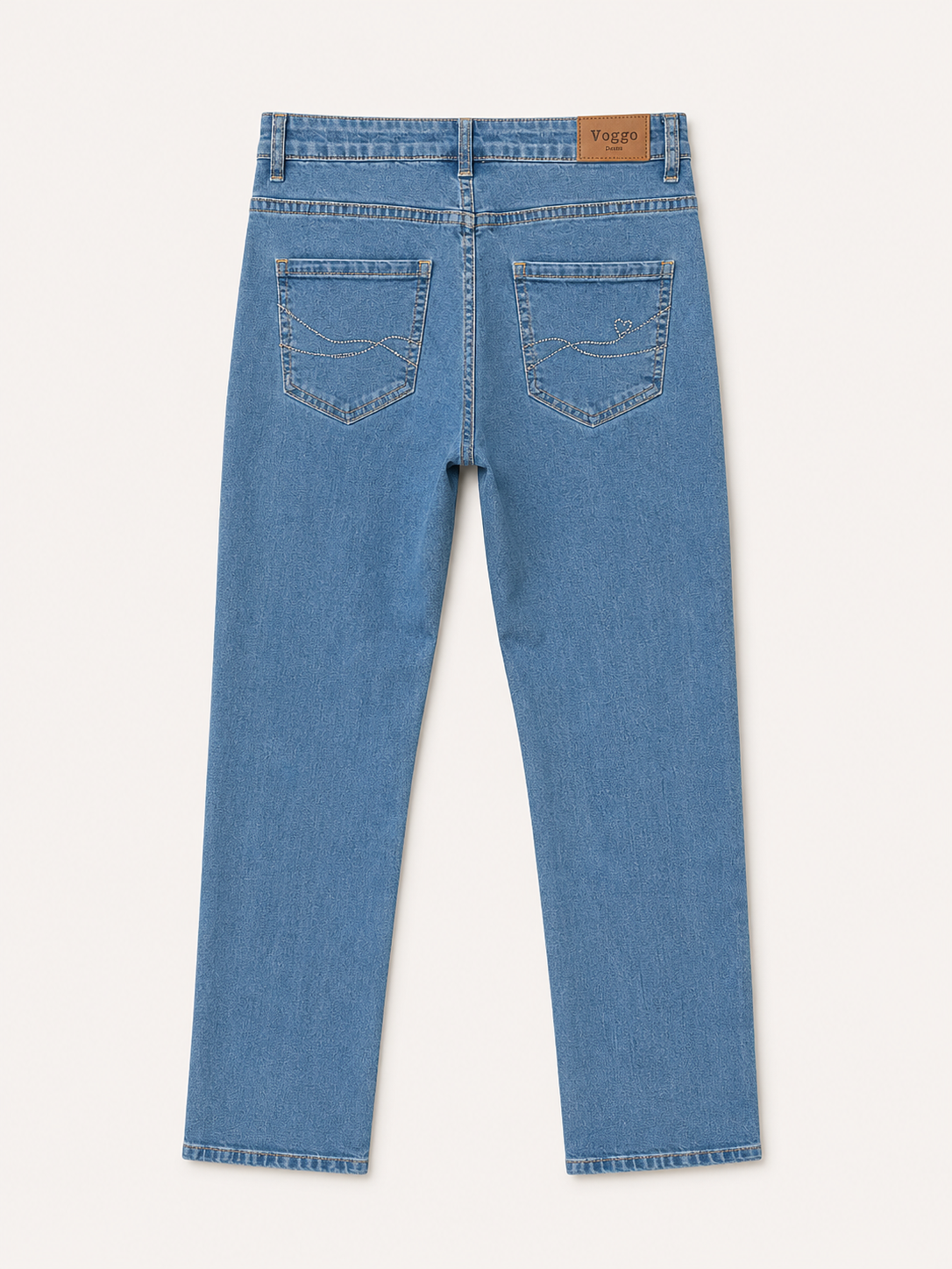 Jean Coupe Droite – Strass Poche Arrière