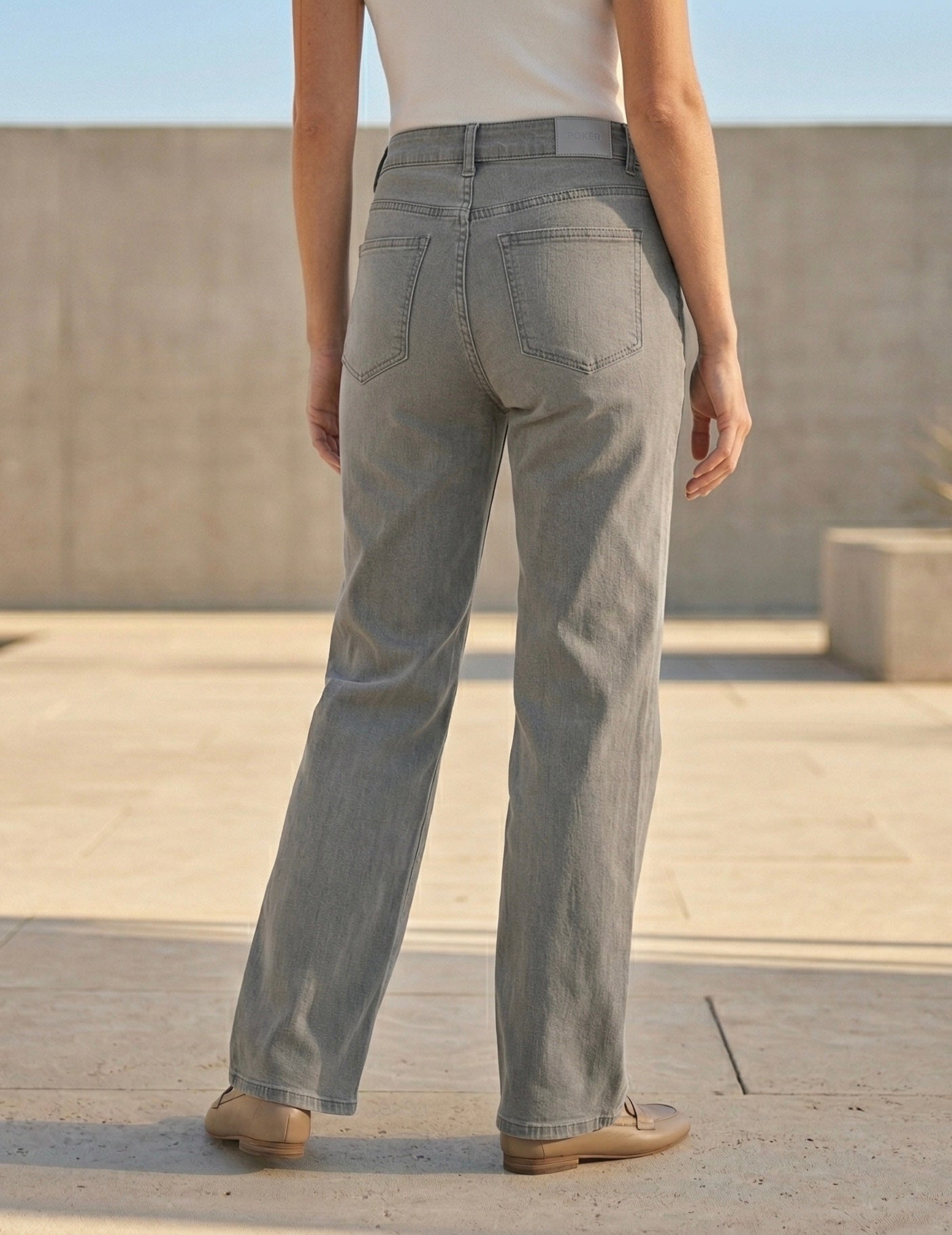 Jean Wide Leg – 5 Boutons Élégants