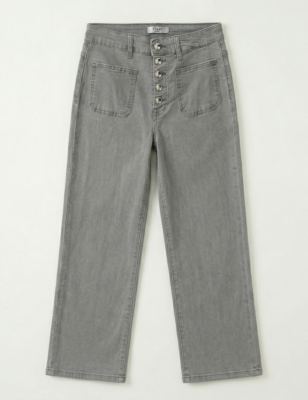 Jean Wide Leg – 5 Boutons Élégants