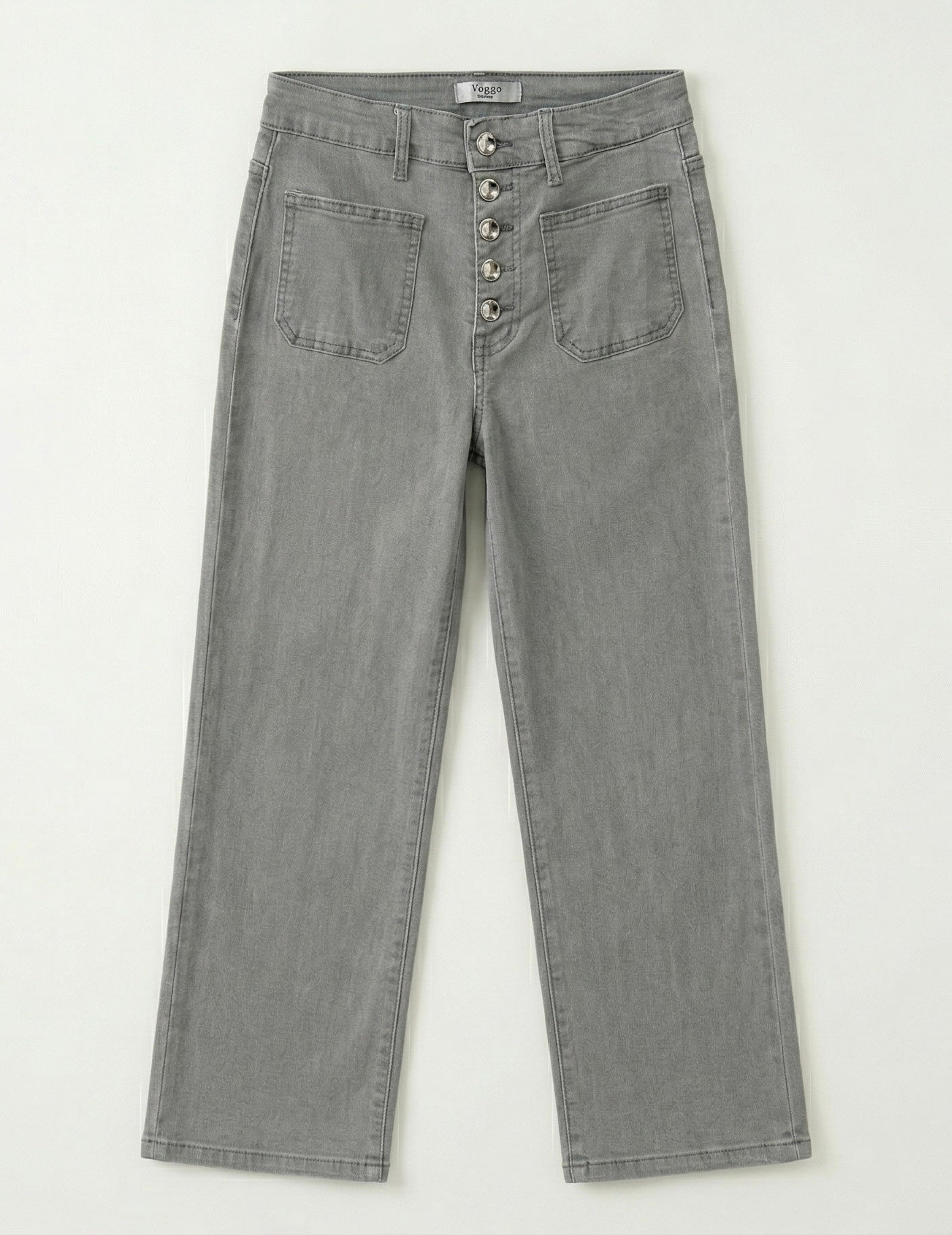 Jean Wide Leg – 5 Boutons Élégants