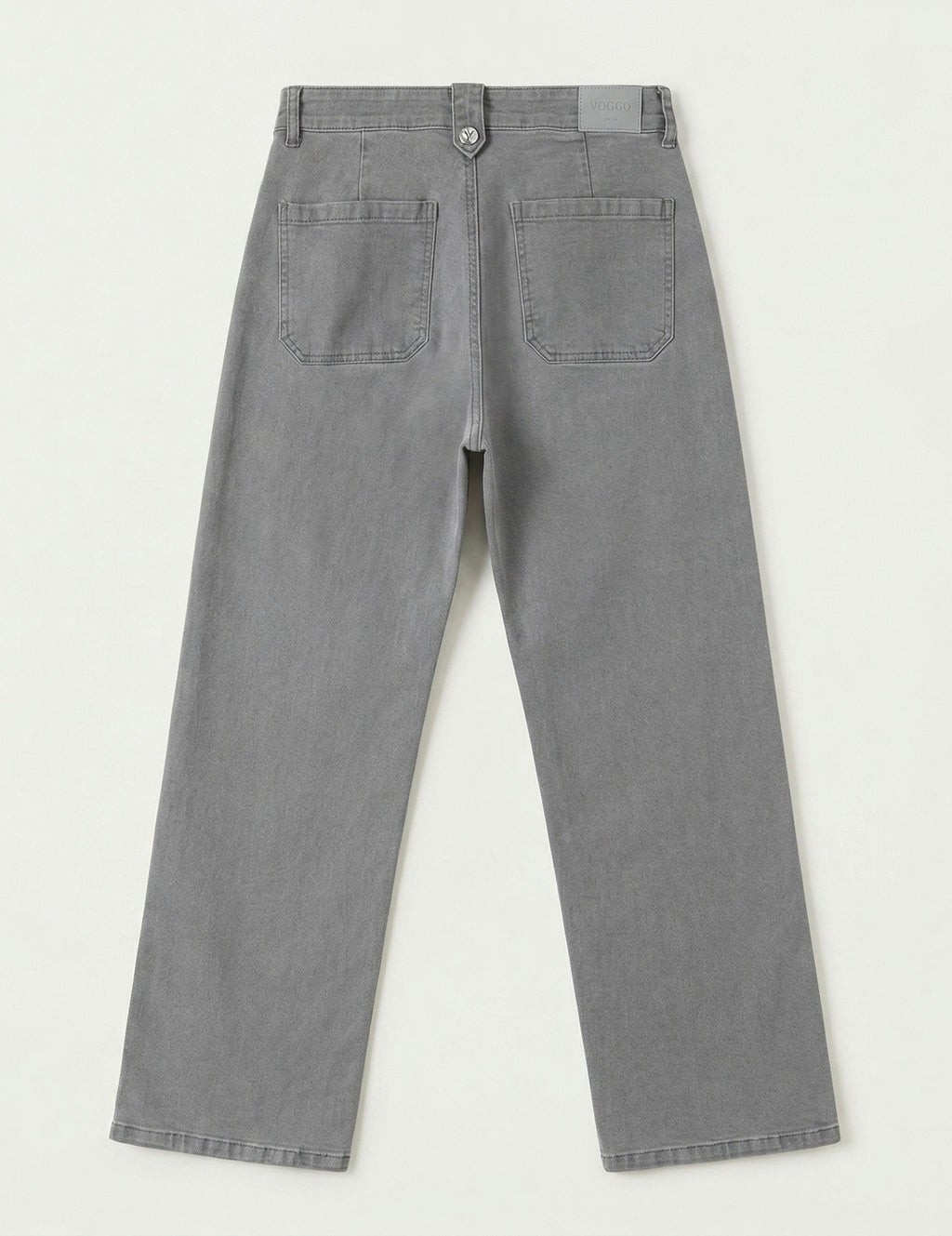 Jean Wide Leg – Bouton Plaqué